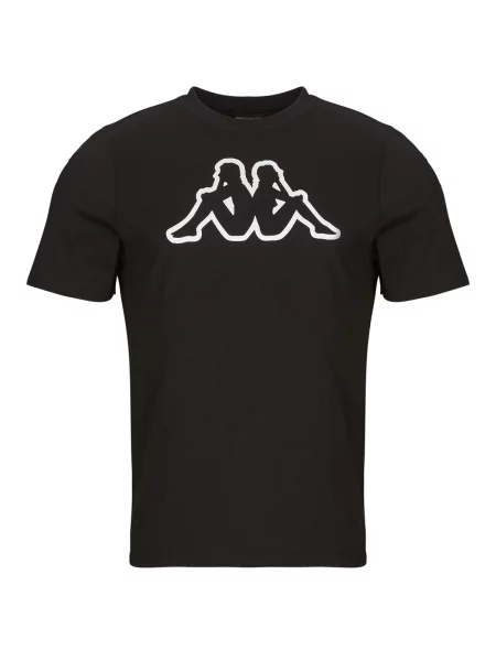 Majica Kappa s kratkimi rokavi črna