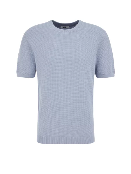 WE Fashion Pulover fumuriu albastru