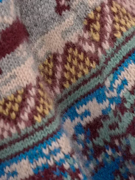 Cardigan Ba&sh cu imprimeu geometric albastru