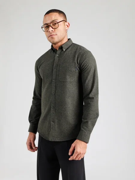 Lindbergh Cămașă Brushed oliv verde