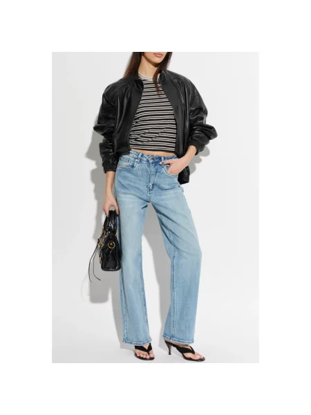 Koszulka Rag & Bone w paski czarna