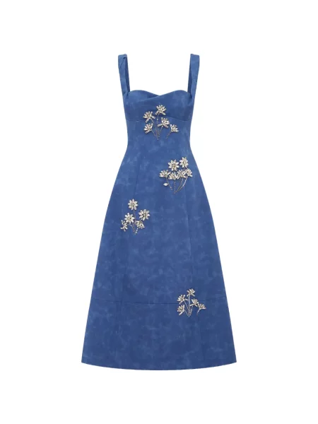 Rochie midi Leo Lin albastru
