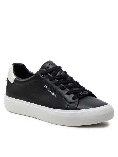 Laisvalaikio batai Calvin Klein Vulcanized Lace Up Lth Black/White balta