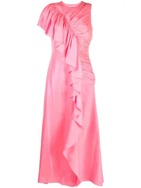 Rochie maxi Ulla Johnson lungă de costum roz