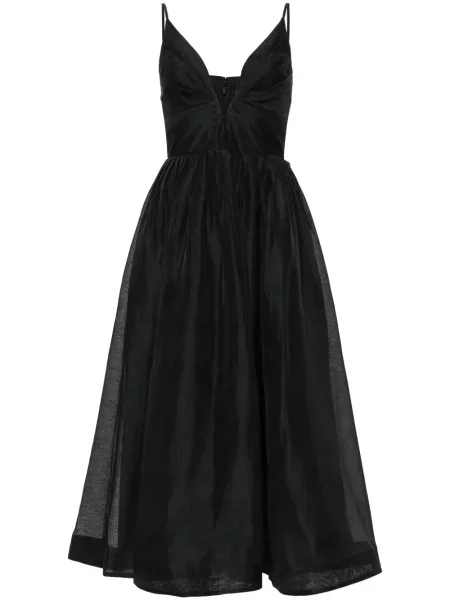Rochie midi Zimmermann cu decolteu în V negru