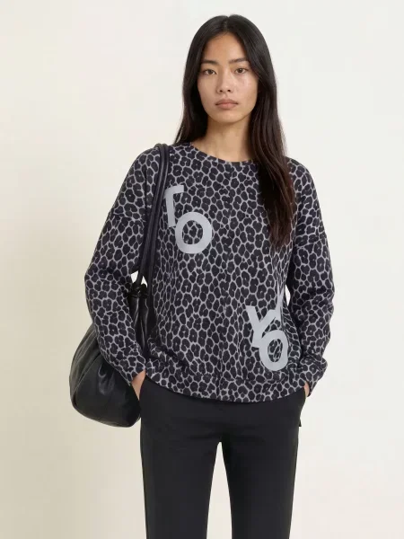Smith & Soul Mikina V Oversize Stylu šedá černá