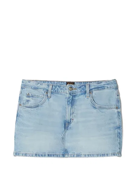 Fustă din denim Lee albastru
