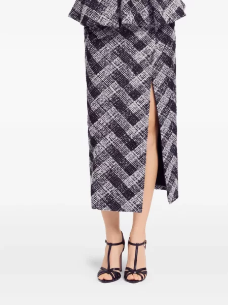 Fustă midi Elie Saab până la genunchi negru