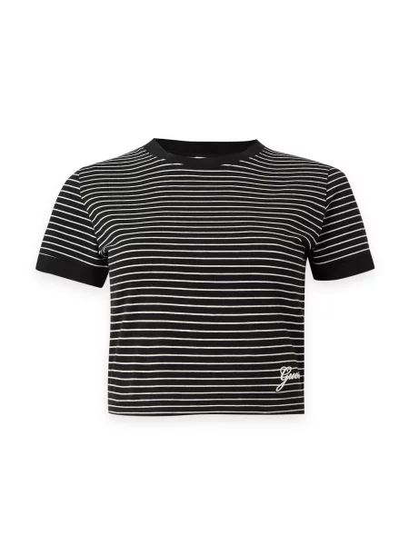 GUESS Tricou negru alb