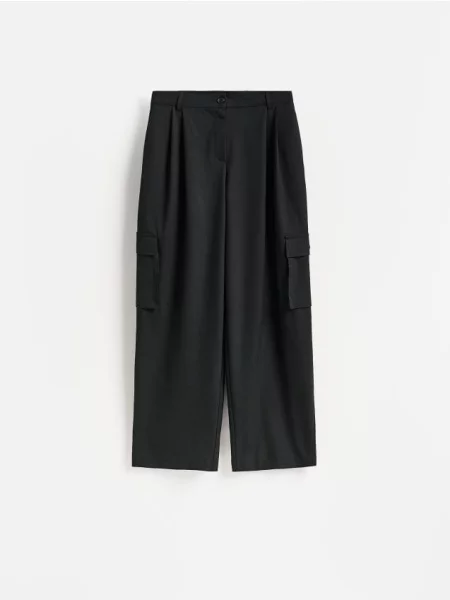 Reserved Pantaloni cu cargo negru