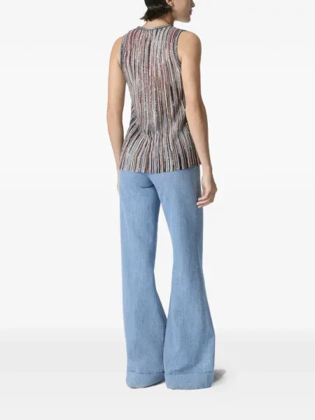 Top Missoni cu dungi gri