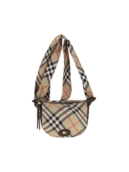 Torebka Burberry w kratę beżowa