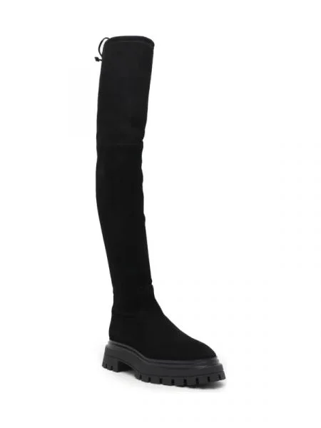 Stuart Weitzman De piele cizme lungi BEDFORDLAND negru