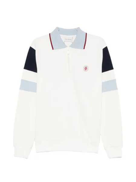 Tricou polo Drole De Monsieur alb