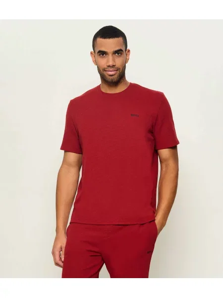 BOSS BLACK Tricou Waffle negru