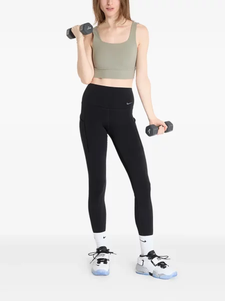 Top sport Nike din fleece plisat fără mâneci alb