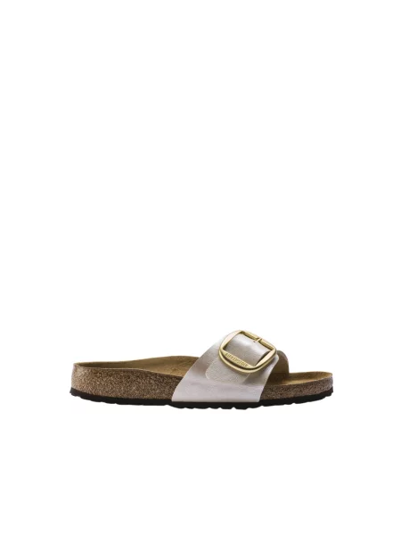 Klapki Birkenstock na sprzączkę szare