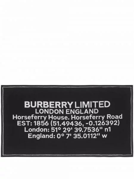 Halat Burberry cu imagine din jacard negru