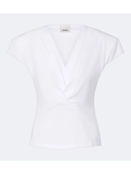 Top Isabel Marant din jerseu alb