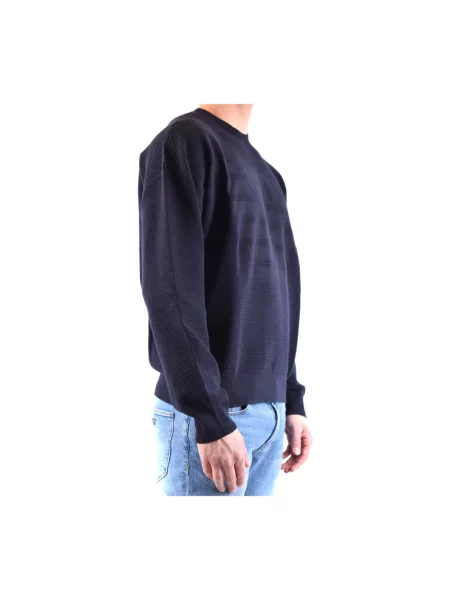 Dzianinowa bluza Emporio Armani niebieska