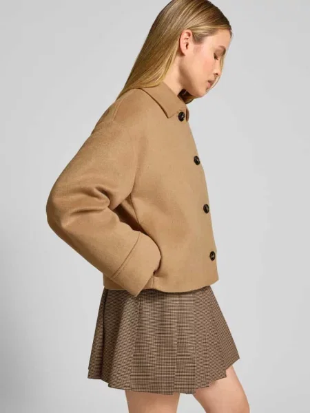 Kurtka o kroju relaxed fit z dodatkiem wełny i wykładanym kołnierzem Jake*s Collection