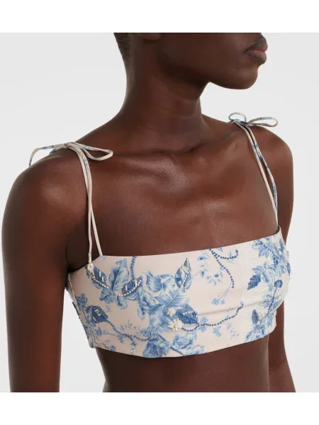 Kvetinové bikiny Agua By Agua Bendita modrá