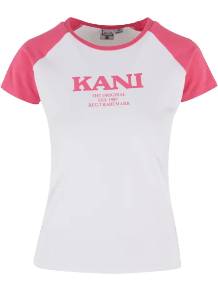 Karl Kani Tricou roz deschis alb
