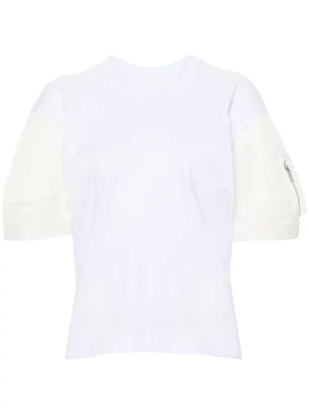 Tricou Sacai din jerseu albastru