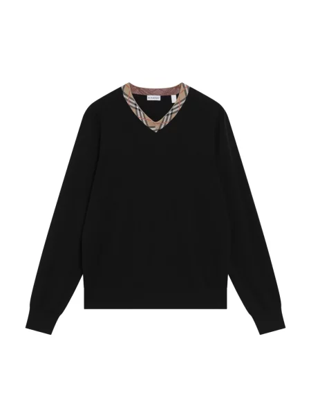 Sweter Burberry wełniany czarny