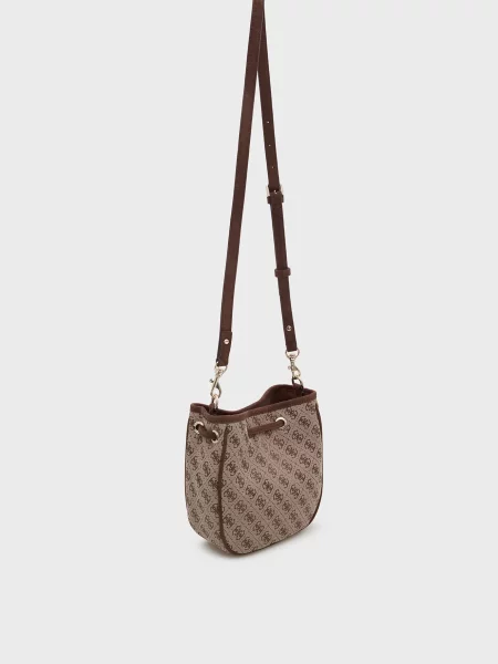 Сумка Guess з принтом бежева