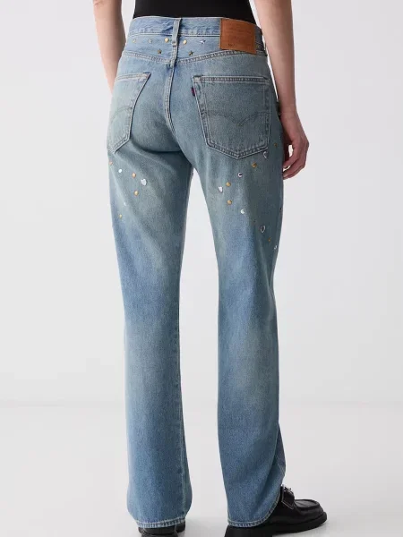 Jeansy straight leg Levi's 501 niebieskie