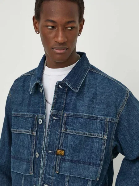 Дънково яке G-Star Raw преходен модел тъмносиньо
