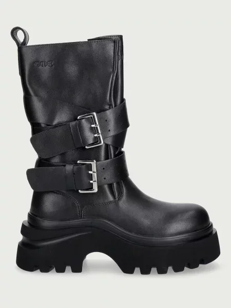 Goe botine pentru femei din piele negru