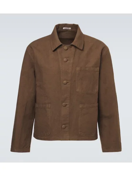 Яке Auralee кепър кафяво