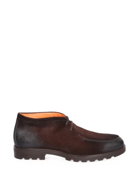 Ghete desert Santoni din piele de căprioară maro