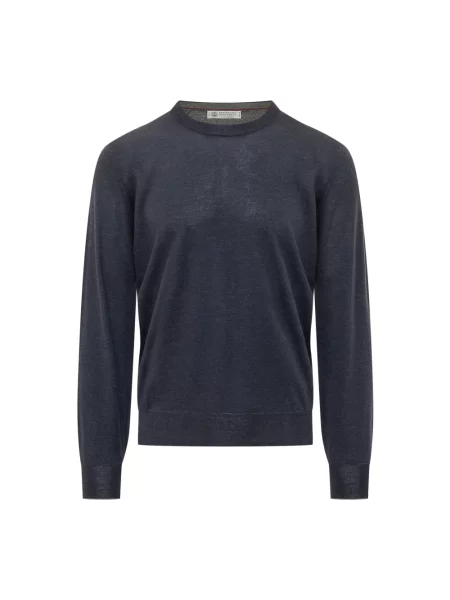 Sweter Brunello Cucinelli niebieski
