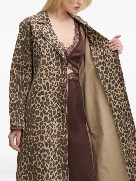 Palton Never Fully Dressed cu imagine cu model leopard