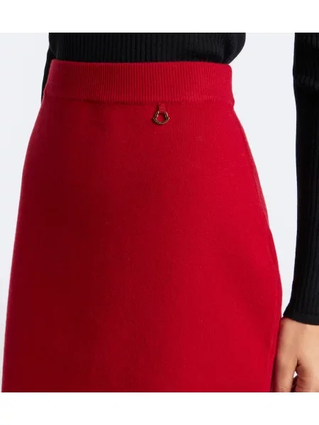 Fustă midi Moncler de lână roșu