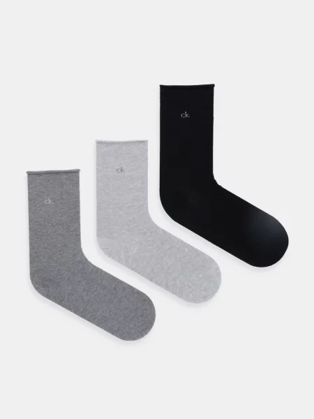 Чорапи Calvin Klein 3 чифта сиво