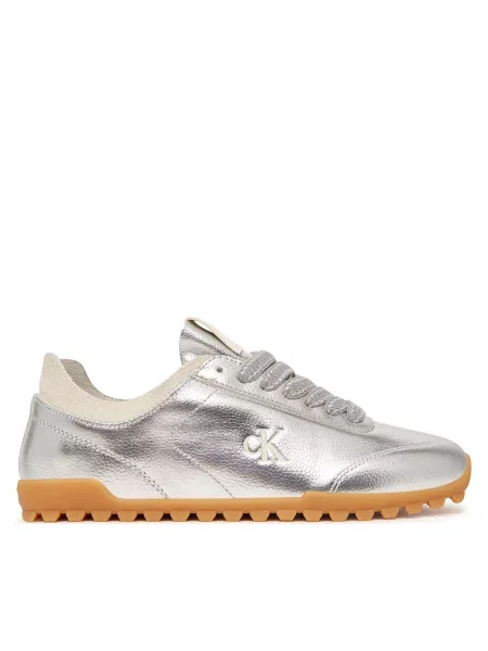 Calvin Klein Superge Low Profile Sneaker Met Srebrna