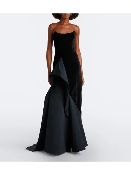 Rochie Safiyaa de catifea negru