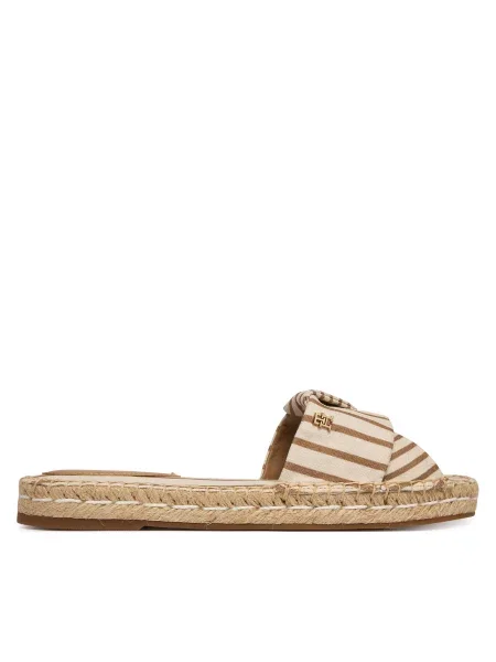Šľapky Tommy Hilfiger Canvas béžová