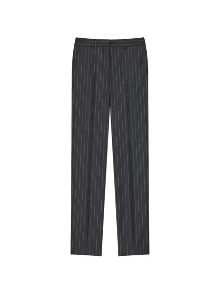 Pantaloni Givenchy de lână cu dungi skinny fit gri
