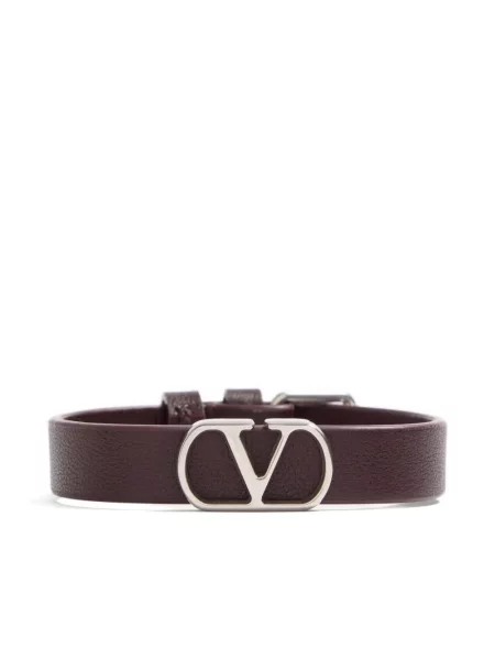 Кожена гривна Valentino Garavani кафяво