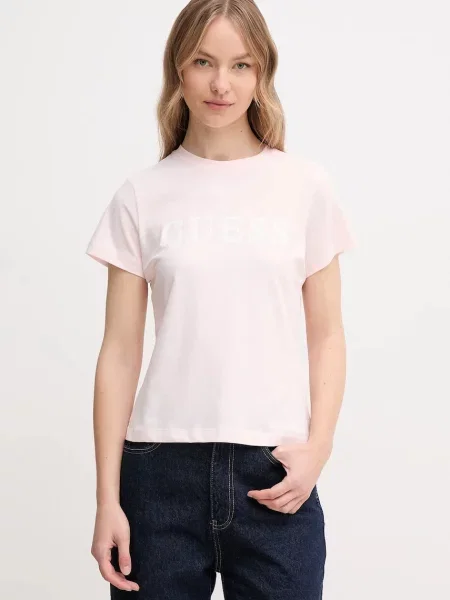 Тениска Guess KAMELIE розово