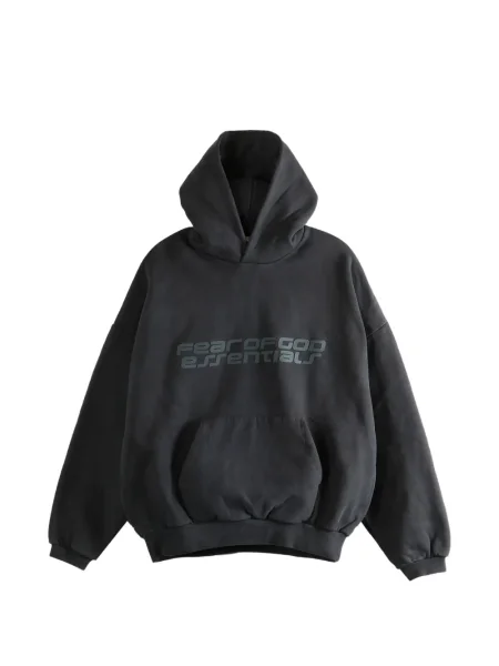 Hanorac cu glugă Fear Of God Essentials din fleece gri