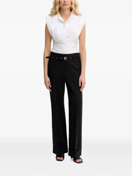 Cu centură pantaloni Guess negru