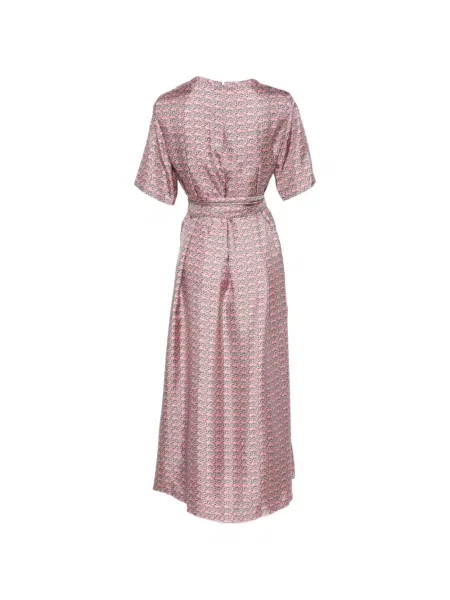 Ciclism rochie Max Mara de mătase cu imagine roz