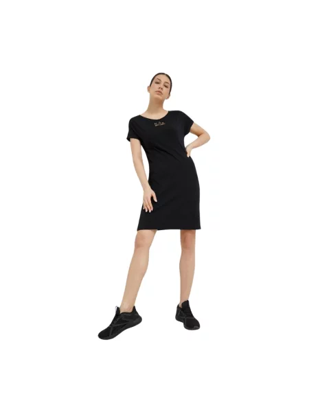 Sukienka Emporio Armani Ea7 z krótkim rękawem z logo czarna