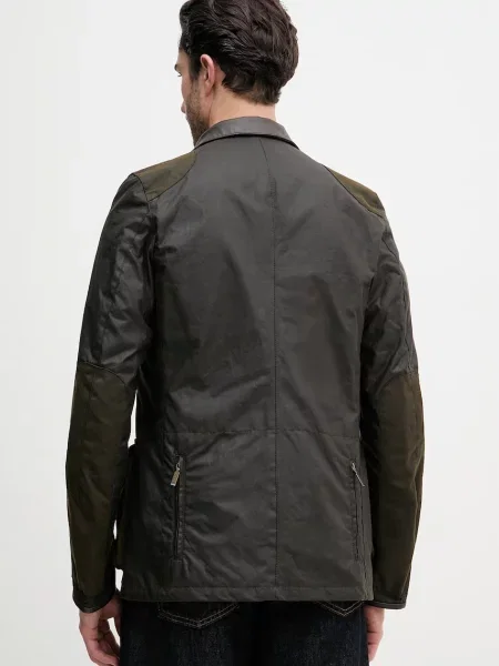 Barbour Kabát Beacon bőr hozzáadásával barna